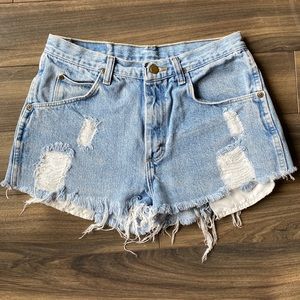 Wrangler High Waisted Denim Shorts
